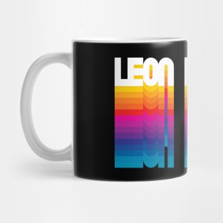 Retro Leon Proud Name Personalized Gift Rainbow Style Mug